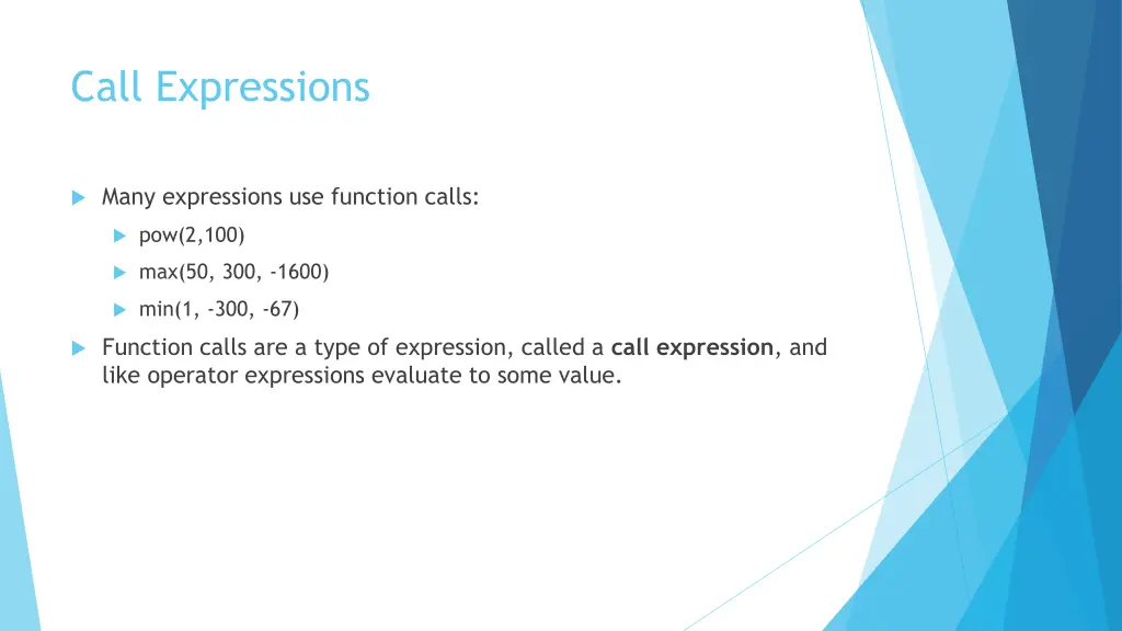 call expressions