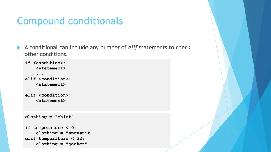 compound conditionals