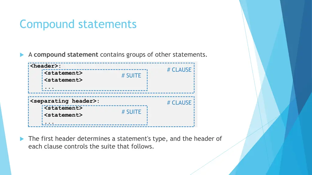 compound statements