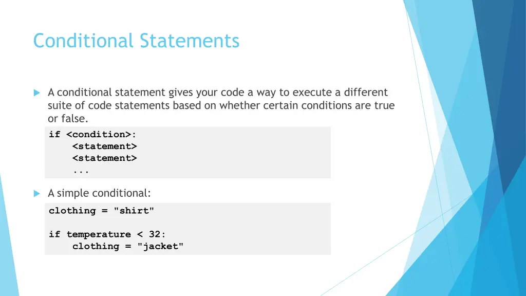 conditional statements 1