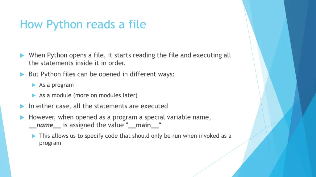 how python reads a file