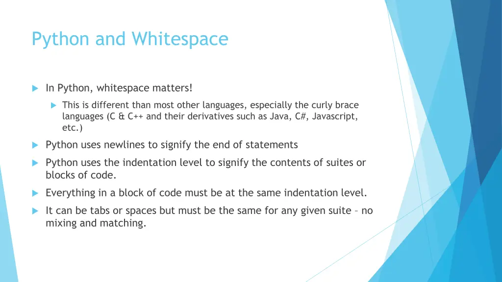 python and whitespace