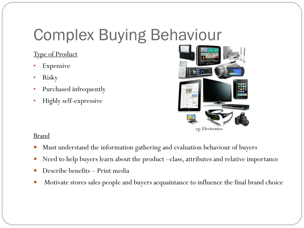 complex buying behaviour