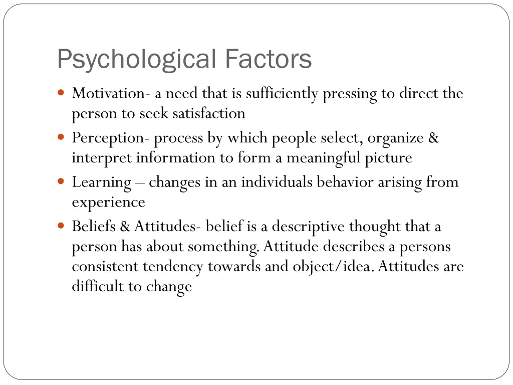 psychological factors