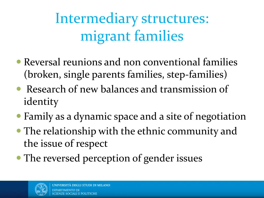 intermediary structures migrant families