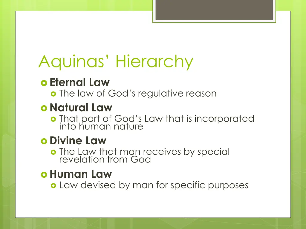 aquinas hierarchy eternal