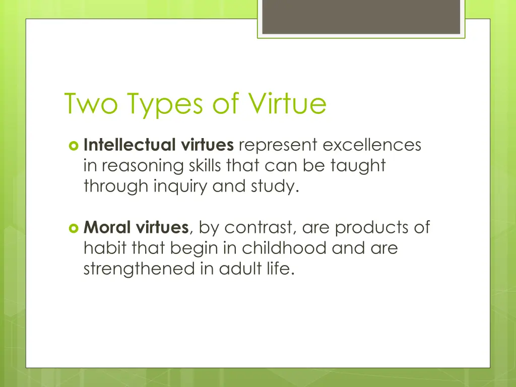 two types of virtue