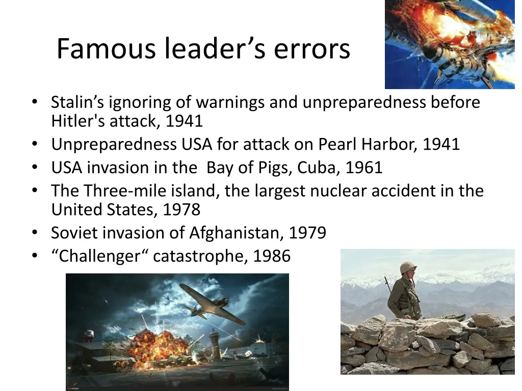 famous leader s errors