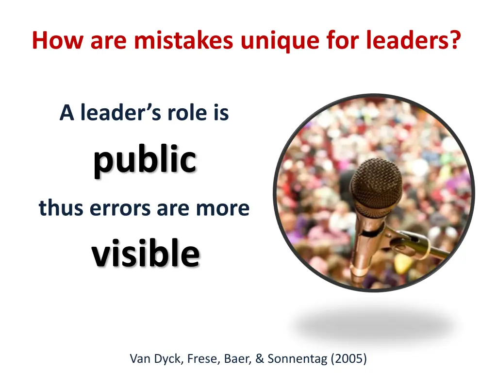 how are mistakes unique for leaders 1