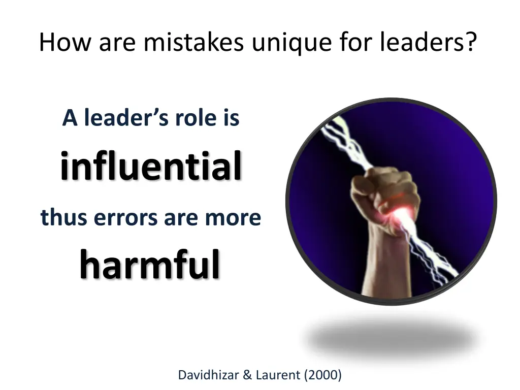 how are mistakes unique for leaders 2