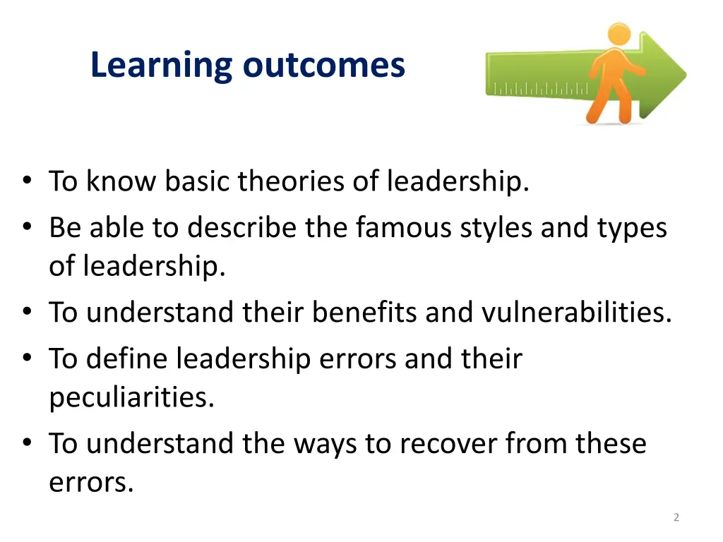 learning outcomes