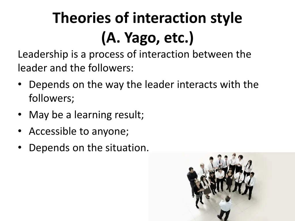 theories of interaction style a yago