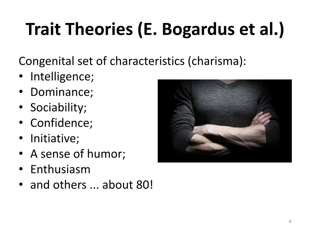 trait theories e bogardus et al