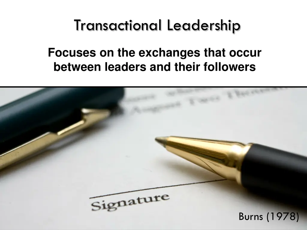 transactional leadership