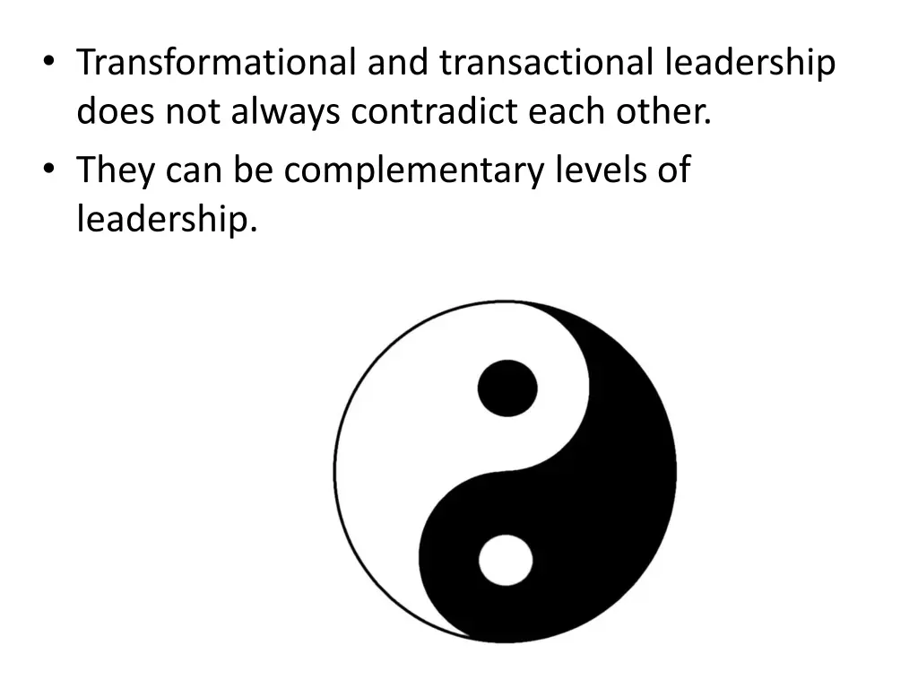 transformational and transactional leadership