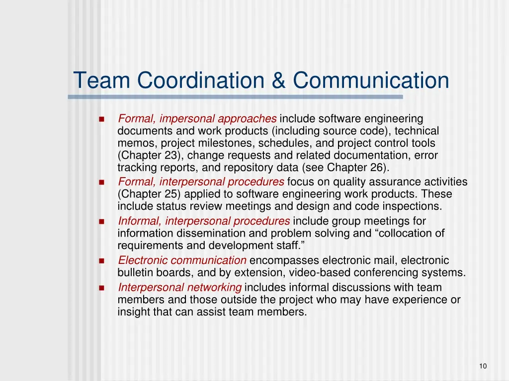 team coordination communication