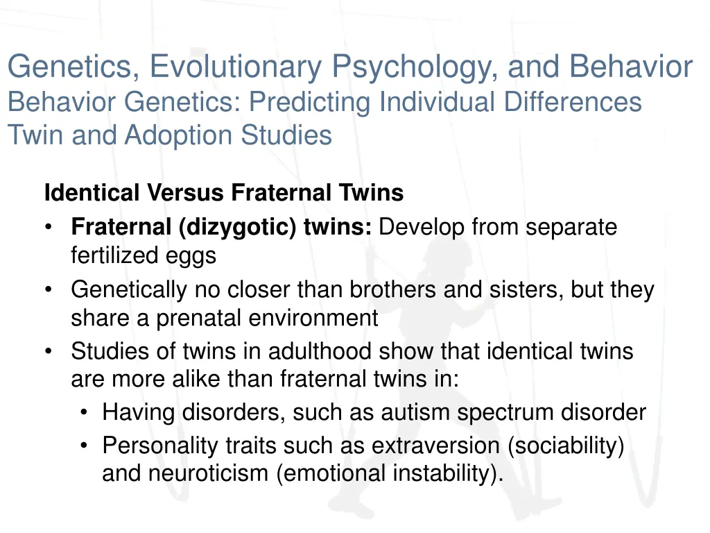 genetics evolutionary psychology and behavior 4