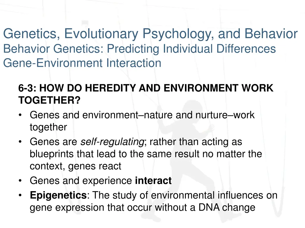 genetics evolutionary psychology and behavior 8