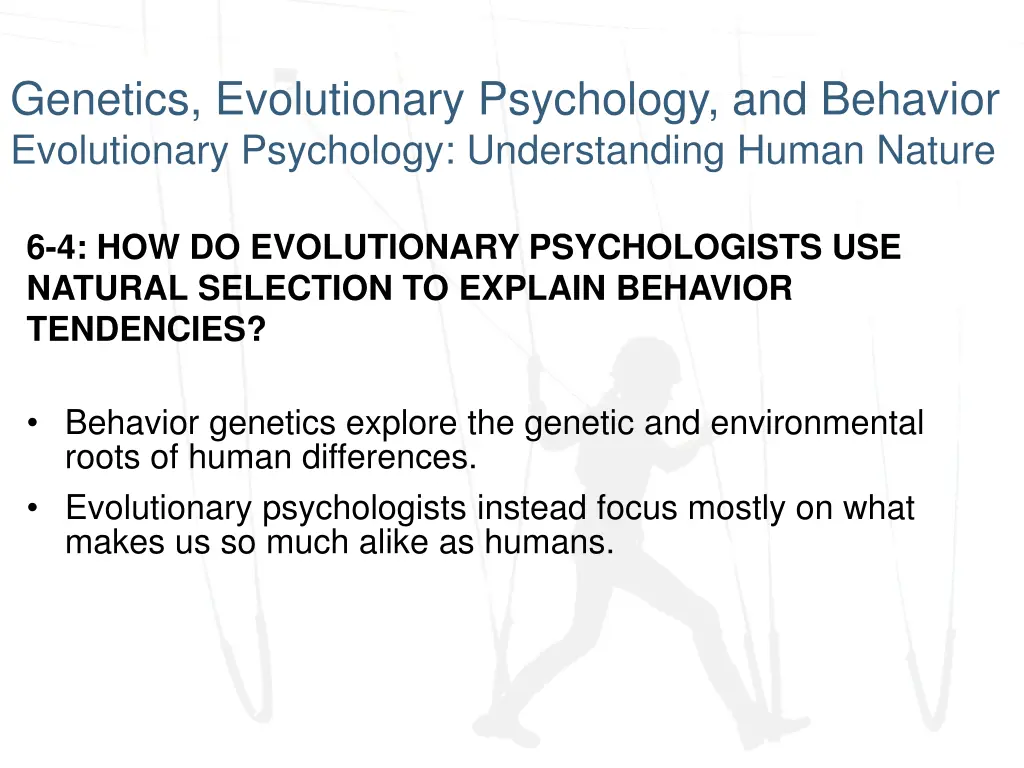 genetics evolutionary psychology and behavior 9