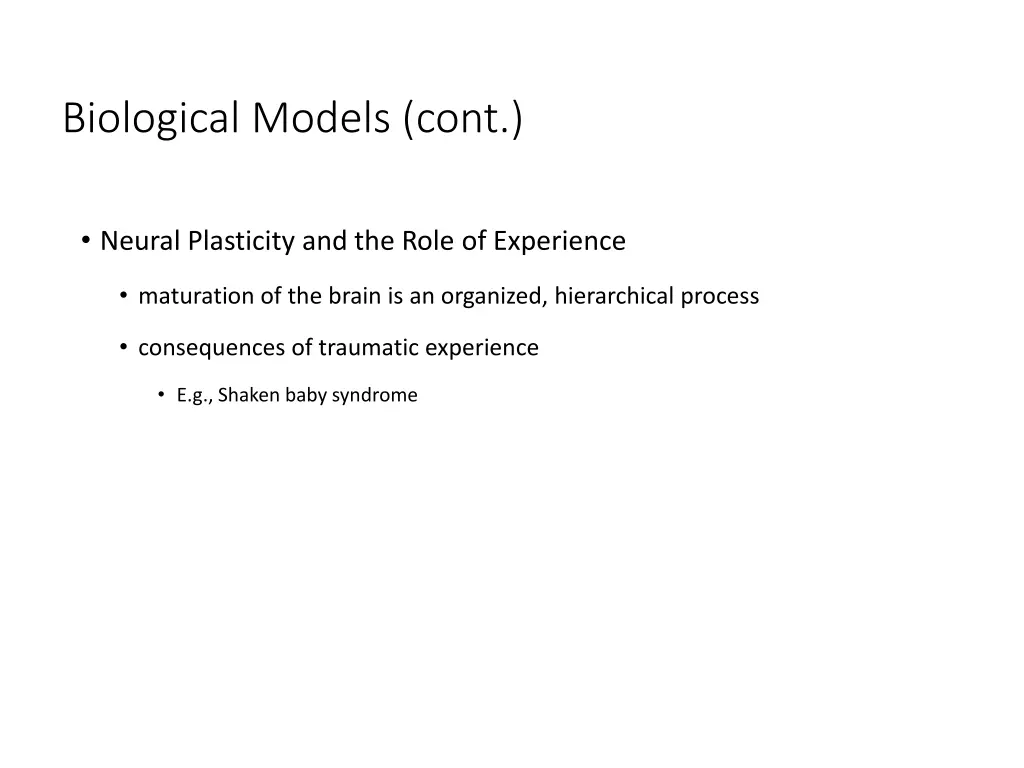 biological models cont 1