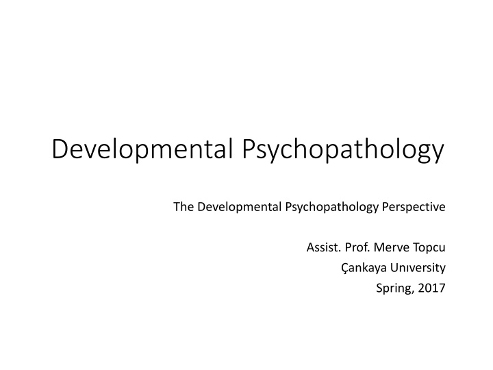 developmental psychopathology