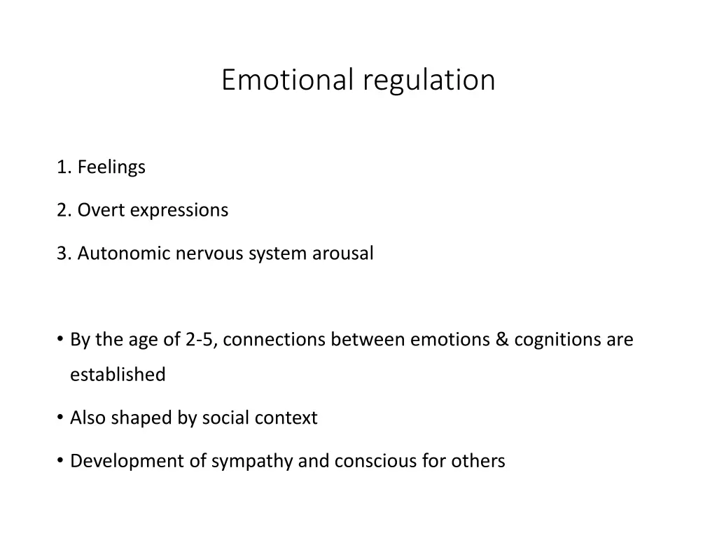 emotional regulation