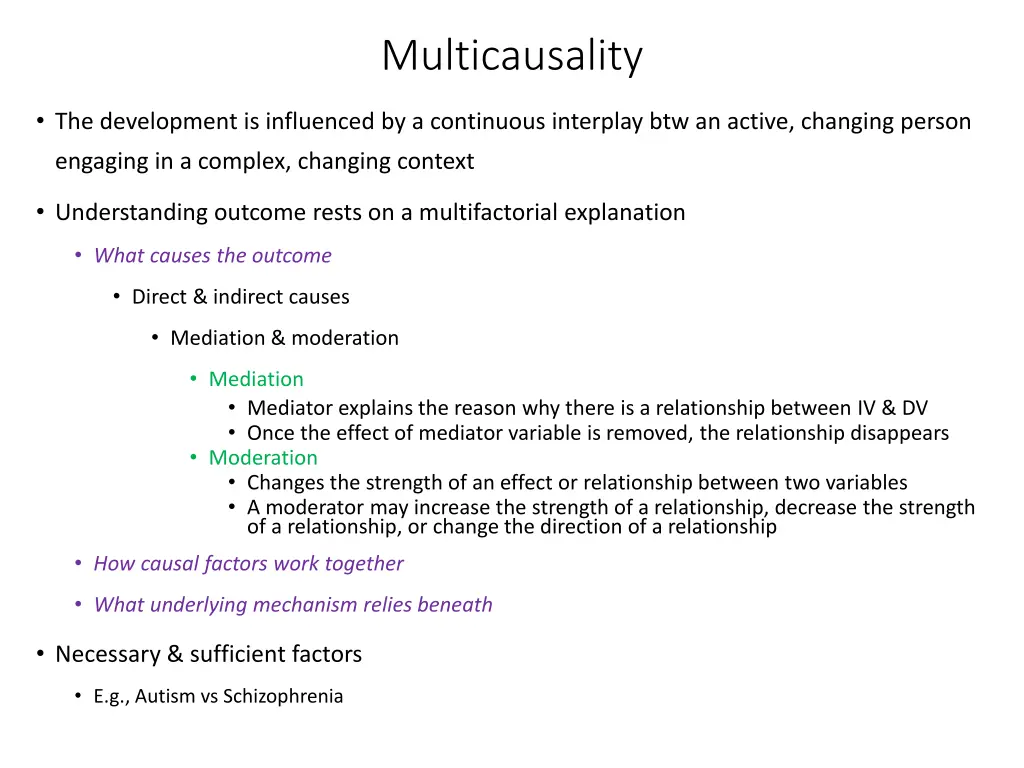 multicausality