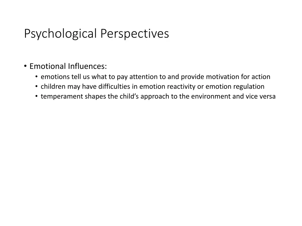 psychological perspectives