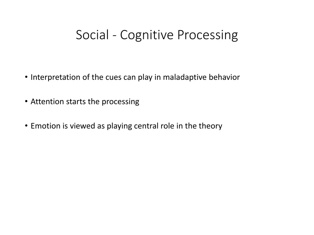 social cognitive processing 1