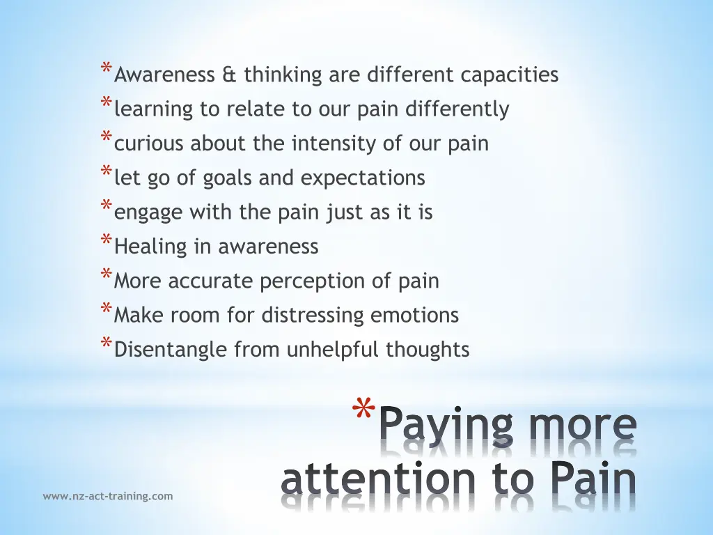 awareness thinking are different capacities