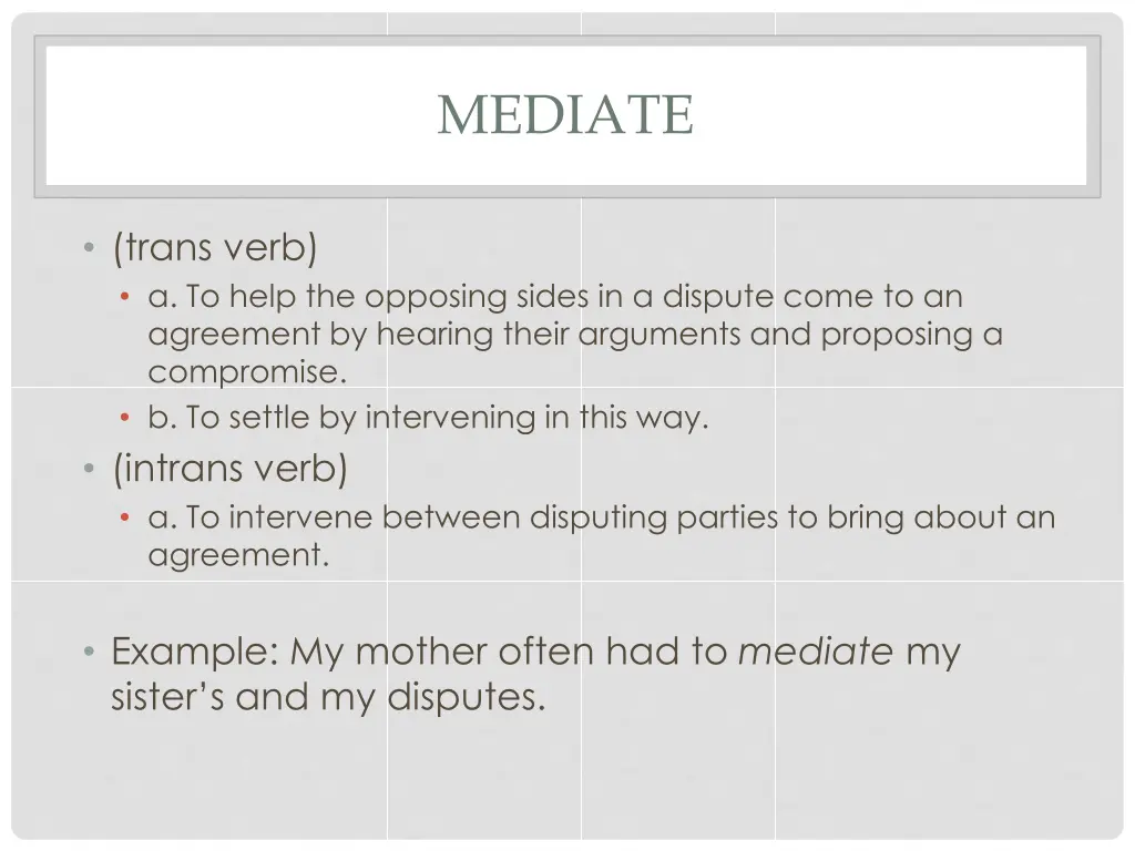 mediate