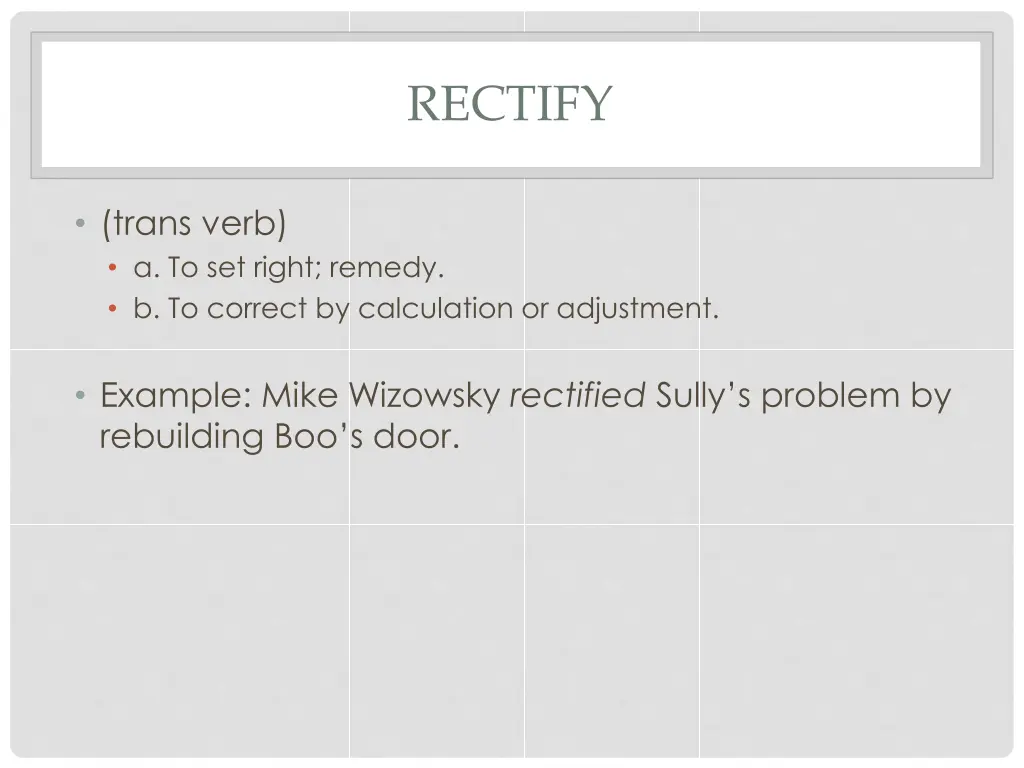 rectify