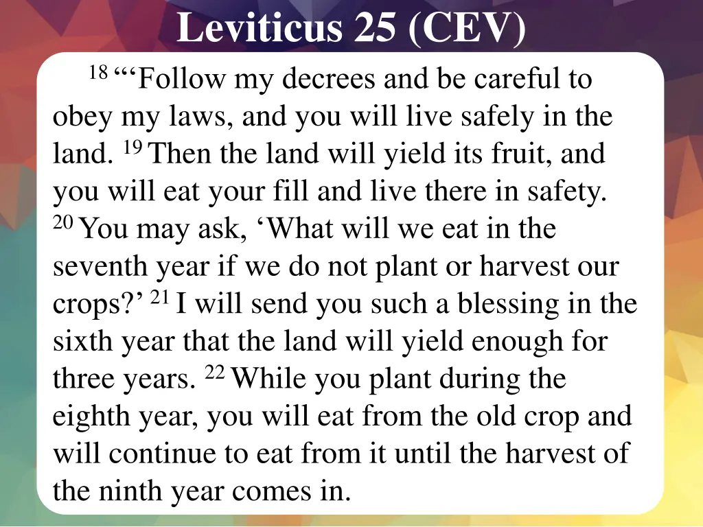 leviticus 25 cev