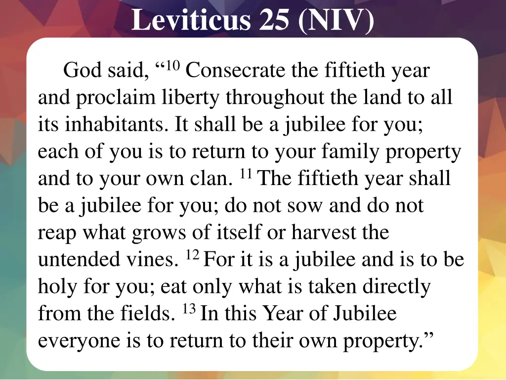 leviticus 25 niv