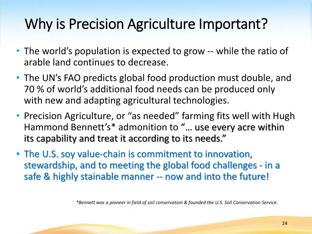 why is precision agriculture important