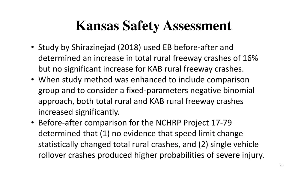 kansas safety assessment 1