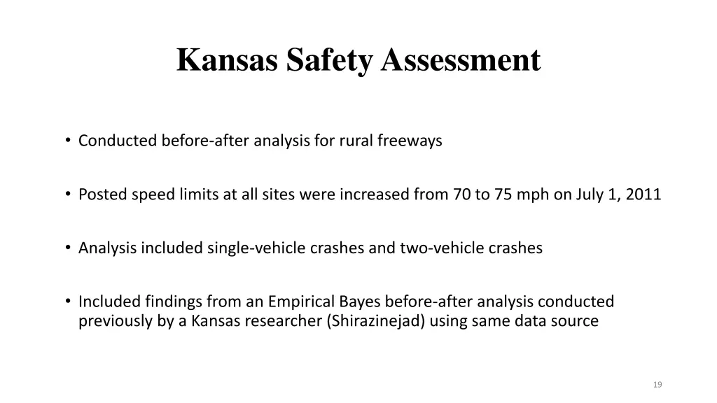 kansas safety assessment