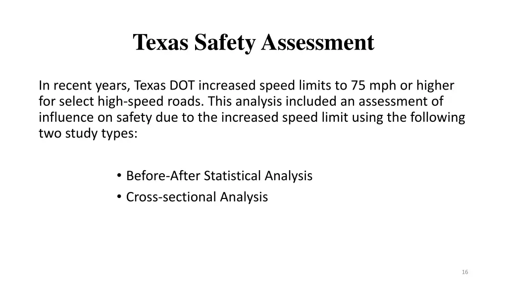 texas safety assessment