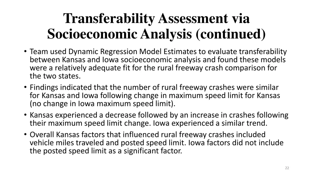 transferability assessment via socioeconomic 1