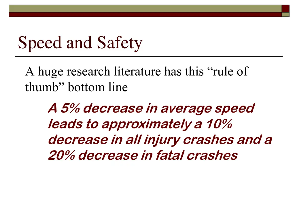 speed and safety