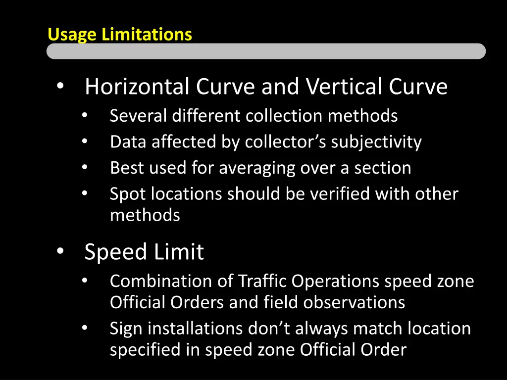 usage limitations 2