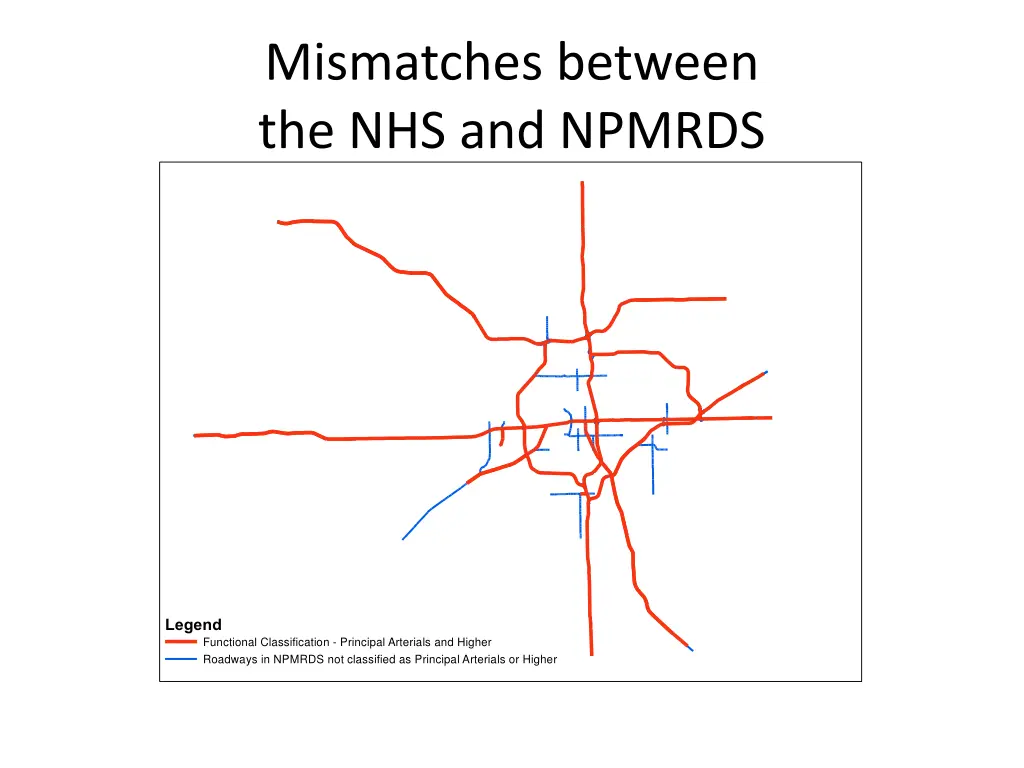 mismatches between the nhs and npmrds