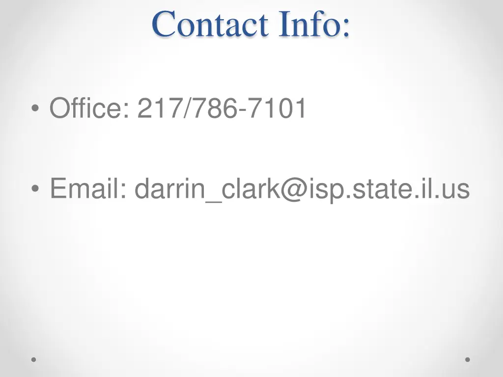 contact info