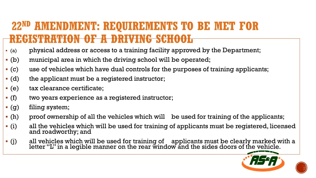 22 nd amendment requirements