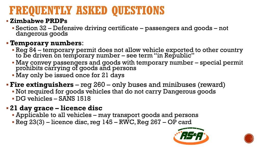 frequently asked questions zimbabwe prdps section