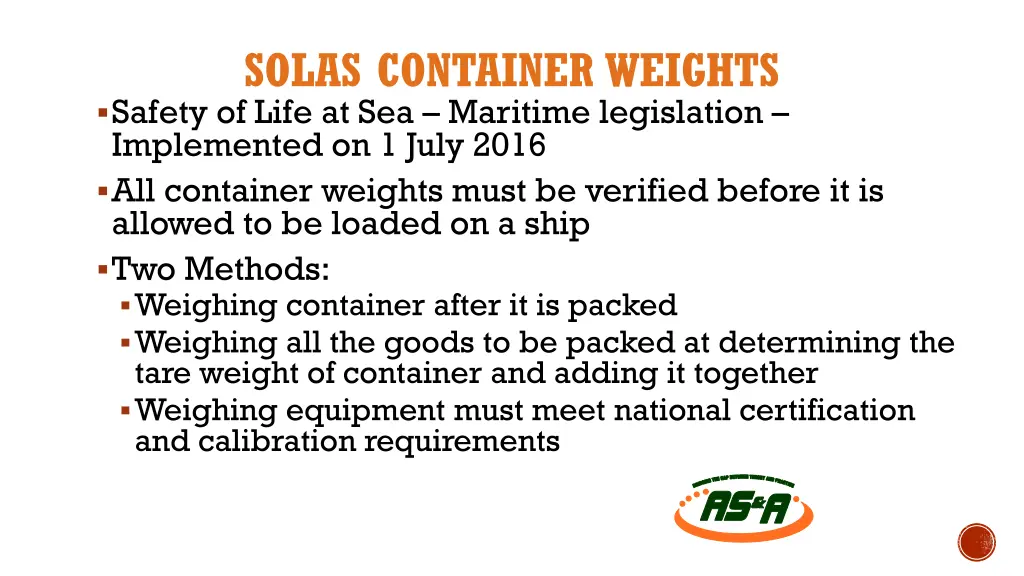 solas container weights safety of life