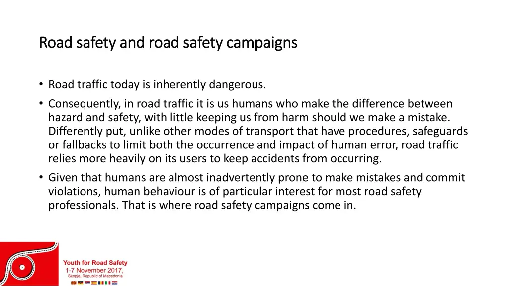 road safety and road safety campaigns road safety