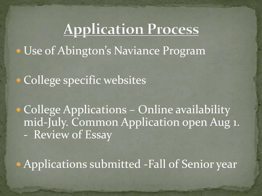 application process