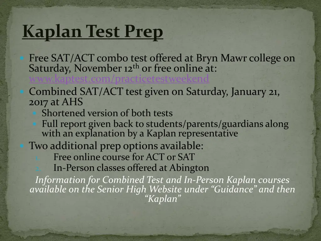 kaplan test prep