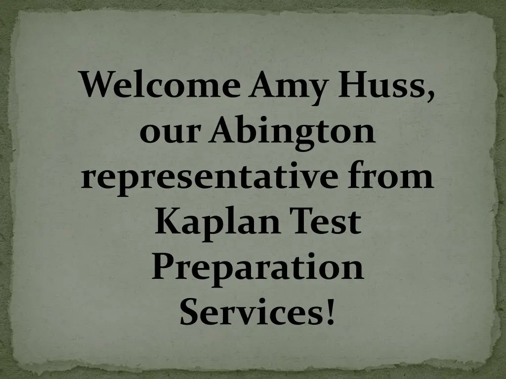 welcome amy huss our abington representative from